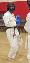 rebecca kumite at Reading Karate Club